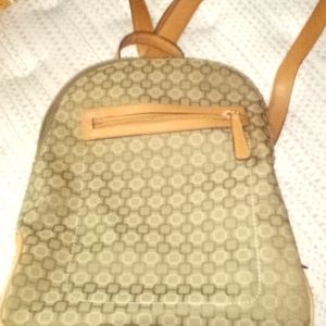 Olive backpack including purse